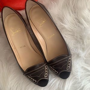 Gorgeous CHRISTIAN LOUBOUTIN Women’s Penny Loafer Style Heels, Size 38 (7.5)